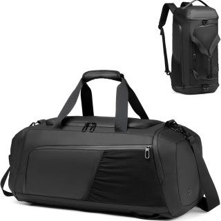 Gym bag for Men with Shoes Compartment - 40L Duffle Bag for Travel with Wet Pocket,3 in 1 Waterproof Sports Bags and Gym Backpack with Water Bottle Holder